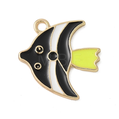 Ocean Theme Alloy Enamel Pendants ENAM-A009-02G-03-1