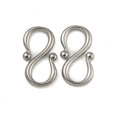 Non-Tarnish 304 Stainless Steel S-Hook Clasps LS-STAS-U007-20B-P-1