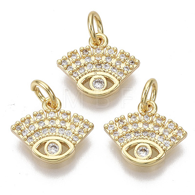Brass Micro Pave Cubic Zirconia Charms ZIRC-S067-004-NF-1
