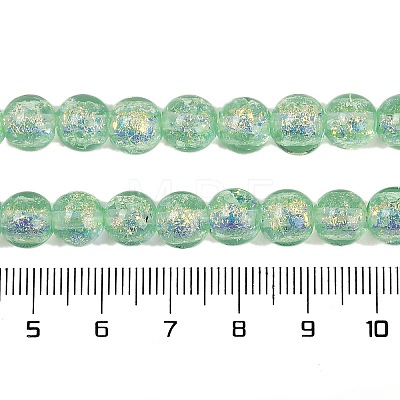 Handmade Foil Lampwork Beads Strands FOIL-K003-06A-06-1