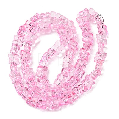 Transparent Glass Beads Strands GL-CBAAE04-01B-1