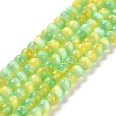 Natural Selenite Dyed Beads Strands G-P493-02K-1
