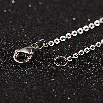 Teardrop 304 Stainless Steel Cubic Zirconia Pendant Necklaces and Stud Earrings SJEW-D069-01-1