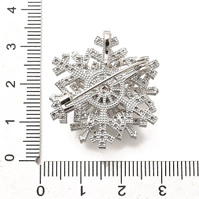 Snowflake Rotatable Brooches for Women JEWB-B023-01P-1