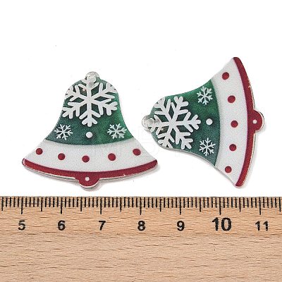 Christmas Themes Opaque Printed Acrylic Pendants LS-OACR-B037-01-1