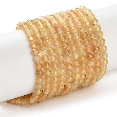 Natural Yellow Garnet Beads Strands G-Z129-C01-5mm-02-1
