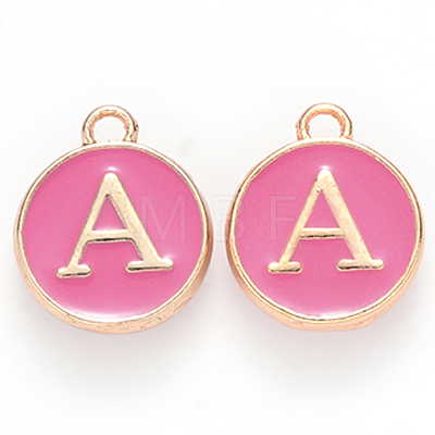 Golden Plated Alloy Enamel Charms ENAM-S118-08A-1