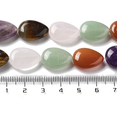 Natural Amethyst & Quartz Crystal & Green Aventurine & Rose Quartz & Red Agate & Tiger Eye Beads Strands G-P528-L13-01-1