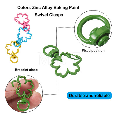 Fashewelry 26Pcs 13 Colors Zinc Alloy Baking Paint Swivel Clasps FIND-FW0001-26-1