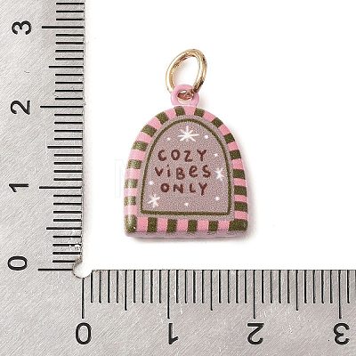Baking Paint Brass Pendants KK-C171-01E-1
