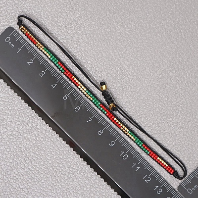Miyuki Seed Braided Bead Bracelet BJEW-P269-28C-1