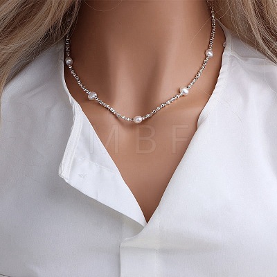 Natural Freshwater Pearl Necklaces PW-WG78554-08-1