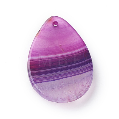 Natural Striped Agate/Banded Agate Pendants G-S205-01E-1