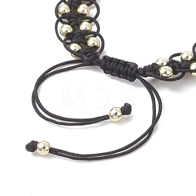 Adjustable Synthetic Non-magnetic Hematite Beads Braided Bead Bracelets for Women BJEW-JB12919-1