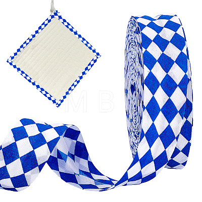 Polyester Tartan Pattern Ribbon OCOR-WH0078-540A-1
