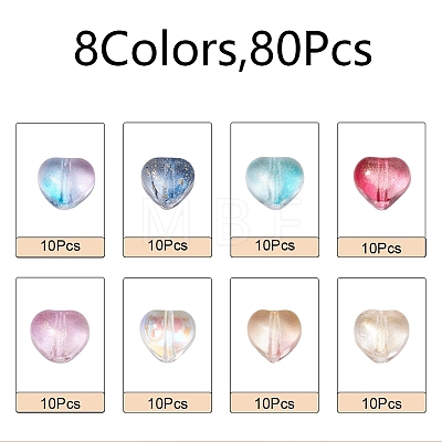 100Pcs 10 Colors Electroplate Glass Beads EGLA-YW0001-31-1