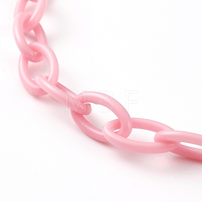 Personalized ABS Plastic Cable Chain Necklaces NJEW-JN03310-09-1