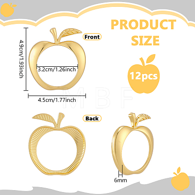 12Pcs Alloy Napkin Rings AJEW-FG0005-86G-1