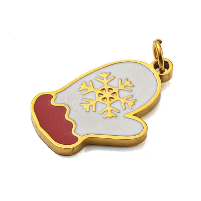 Christmas Theme Ion Plating(IP) 304 Stainless Steel Pendants STAS-O005-01G-G-1