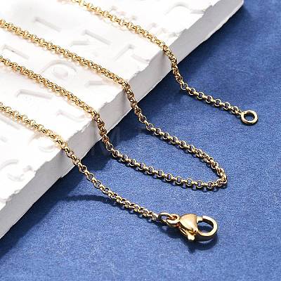 Brass Chain Necklaces X-MAK-L009-10G-1