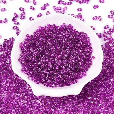 Baking Paint Transparent Glass Seed Beads SEED-N006-05G-1