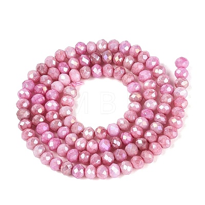 Anti-Tarnish Dyed Rondelle Glass Beads Strands LS-EGLA-T021-3mm-17-14-1