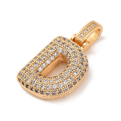 Brass Micro Pave Cubic Zirconia Pendants KK-C076-29D-G01-1