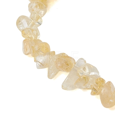 Natural Citrine Chip Beaded Bracelets BJEW-JB10780-1