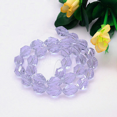 Faceted Polyhedron Imitation Austrian Crystal Bead Strands G-M190-13x10mm-04A-1