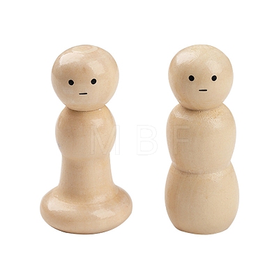 Unfinished Wooden Peg Dolls Set PW-WGFF26E-01-1