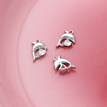 Brass Rhinestone Pendants X-INS-PW0002-01T-1