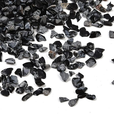 Natural Snowflake Obsidian Beads G-U032-A08-1