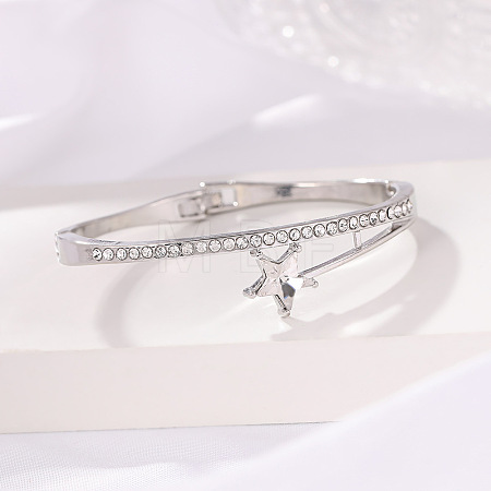 Alloy & Crystal Rhinestone Hinged Bangles for Women FS-WG22ADC-02-1
