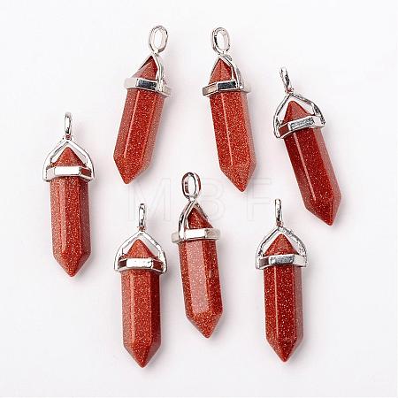 Synthetic Goldstone Pointed Pendants G-F295-03G-1
