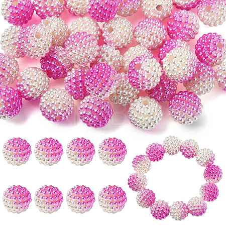 40Pcs Imitation Pearl Acrylic Beads OACR-FS0002-89A-12-1