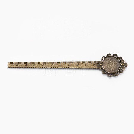 Tibetan Style Alloy Cabochon Setting PALLOY-E449-06AB-1