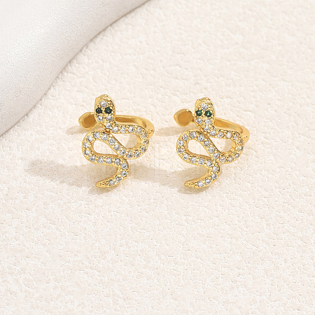 Brass Snake Cuff Earrings ML7793-1