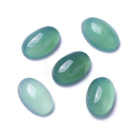 Natural Green Onyx Agate Cabochons X-G-F605E-12A-1