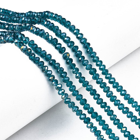 Electroplate Glass Beads Strands EGLA-A034-T4mm-B25-1