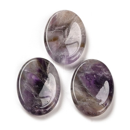 Natural Amethyst Oval Worry Stone G-R487-01F-1