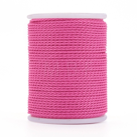 Round Waxed Polyester Cord YC-G006-01-1.0mm-19-1