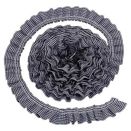 Pleated Polyester Lace Ribbons SRIB-WH0011-473A-1