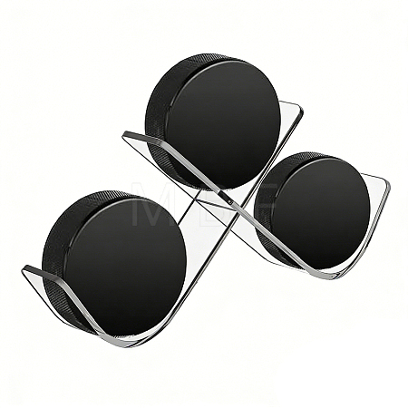 2Pcs Acrylic Hockey Puck Holder AJEW-WH0817-024A-01-1