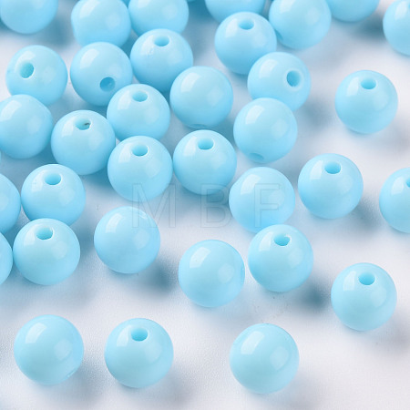 Opaque Acrylic Beads MACR-S370-C8mm-A07-1