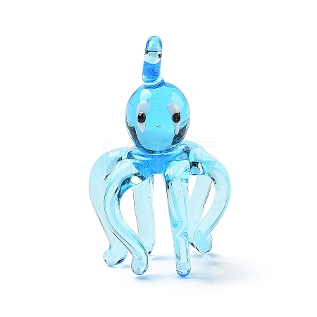 Handmade Lampwork Pendants LAMP-R001-05B-1