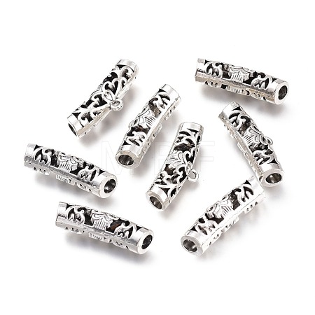 Tibetan Style Alloy Tube Bails PALLOY-H170-11AS-1