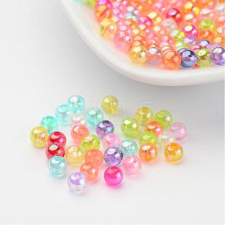 Transparent AB Color Acrylic Beads X-PL731M-1