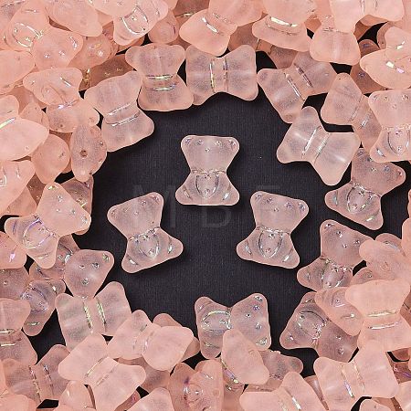 Frosted Transparent Acrylic Beads OACR-P029-20B-02-1