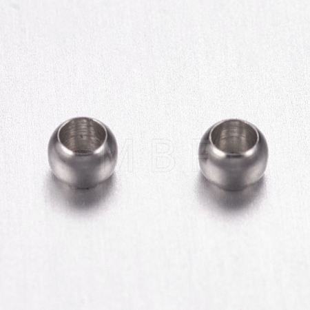 Tarnish Resistant 316 Surgical Stainless Steel Crimp Beads X-STAS-F117-03P-1