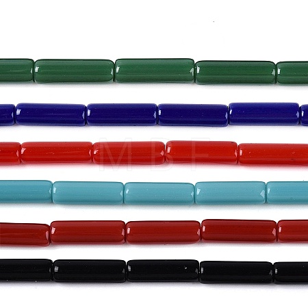 Opaque Solid Color Glass Beads Strands GLAA-N070-01A-CM-1